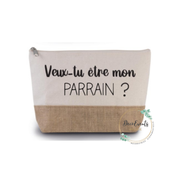 Pochette à personnaliser "Veux-tu être mon Parrain"